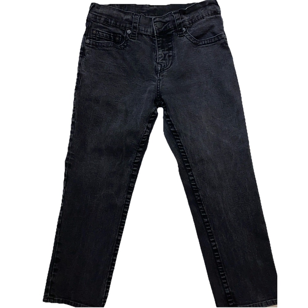 True Religion Jeans Mens 32X25 Black Geno No Flap Relaxed Slim Blokecore